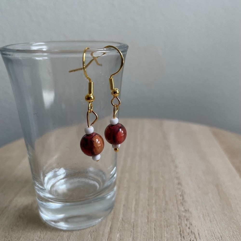 Red Rocks Beaded Earrings